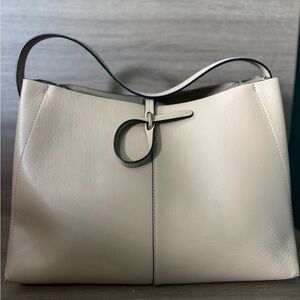 Wandler Medium Ava tote Cream Shoulder Bag with Black Accents